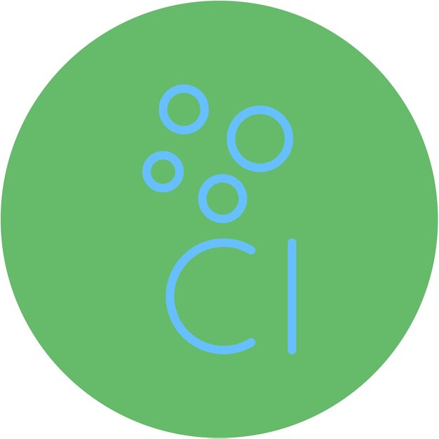 Imagen vectorial del icono de cloro Se puede utilizar para la lavandería