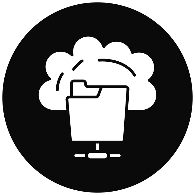 Imagen vectorial del icono de Cloud Drive Se puede utilizar para el alojamiento web