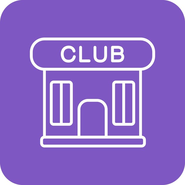 Imagen vectorial del icono del club Se puede usar para tiendas y tiendas