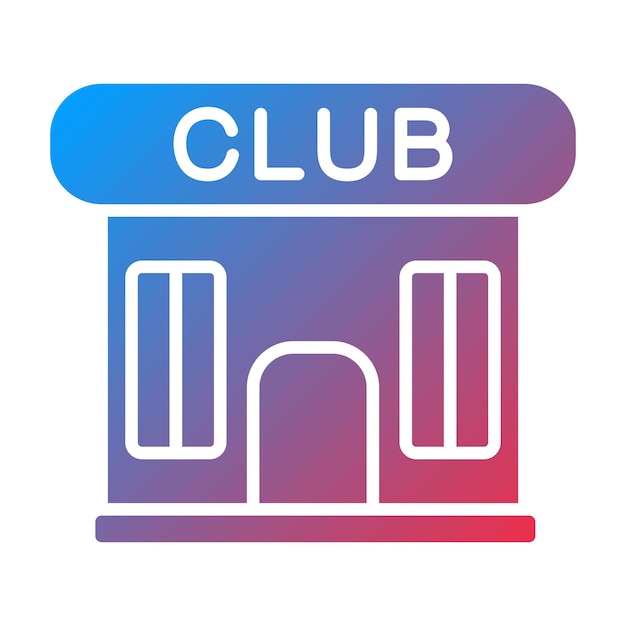 Imagen vectorial del icono del club Se puede usar para tiendas y tiendas