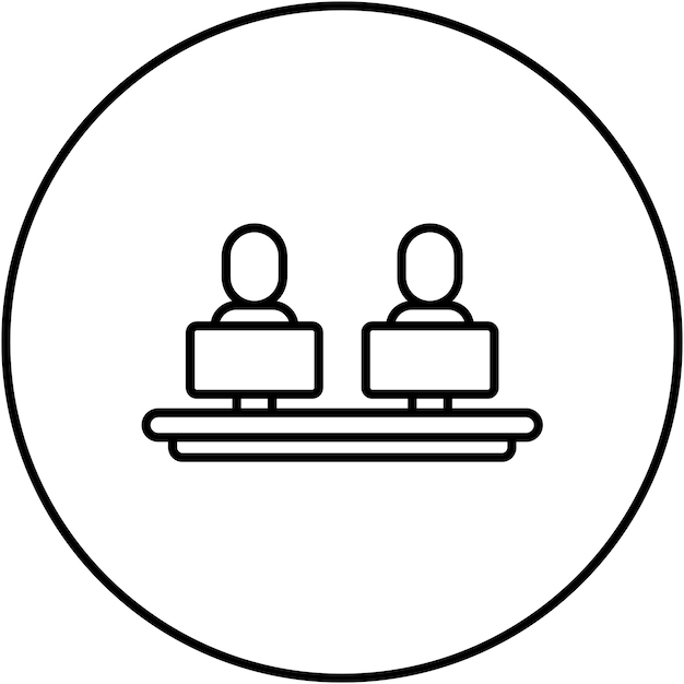 Imagen vectorial del icono de Co Work Space Se puede utilizar para Digital Nomad