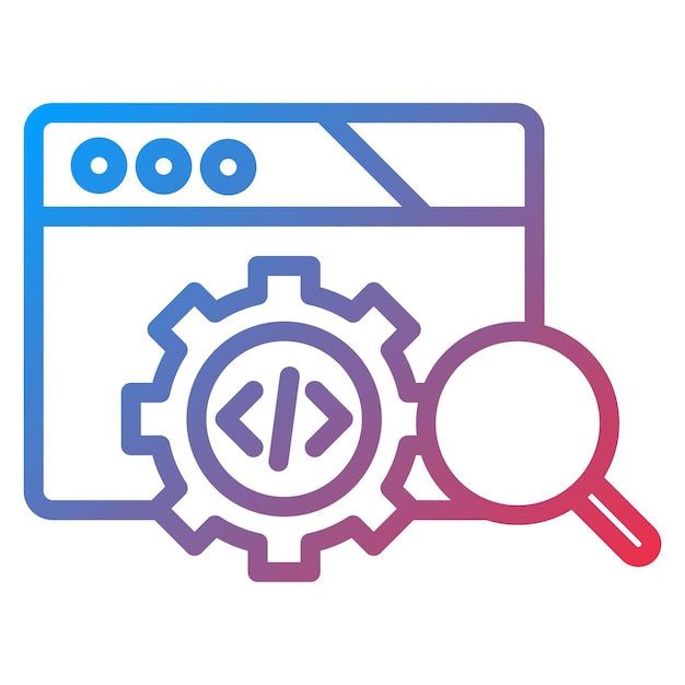 Imagen vectorial de icono de cobertura de código Se puede utilizar para pruebas de software