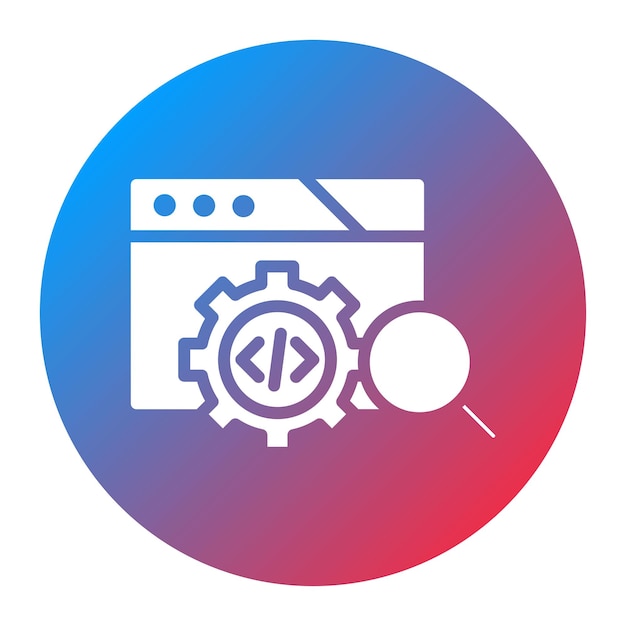 Imagen vectorial de icono de cobertura de código Se puede utilizar para pruebas de software