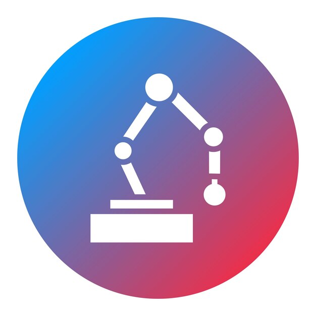 Imagen vectorial de icono de cobot Se puede usar para robótica