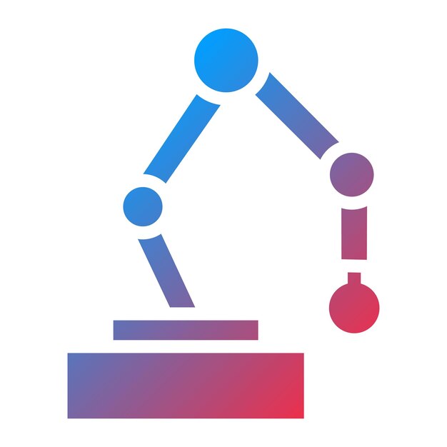 Imagen vectorial de icono de cobot Se puede usar para robótica
