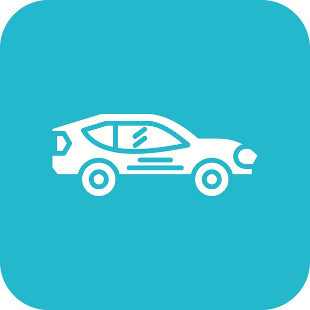 Imagen vectorial de icono de coche de carreras Se puede usar para carreras de autos