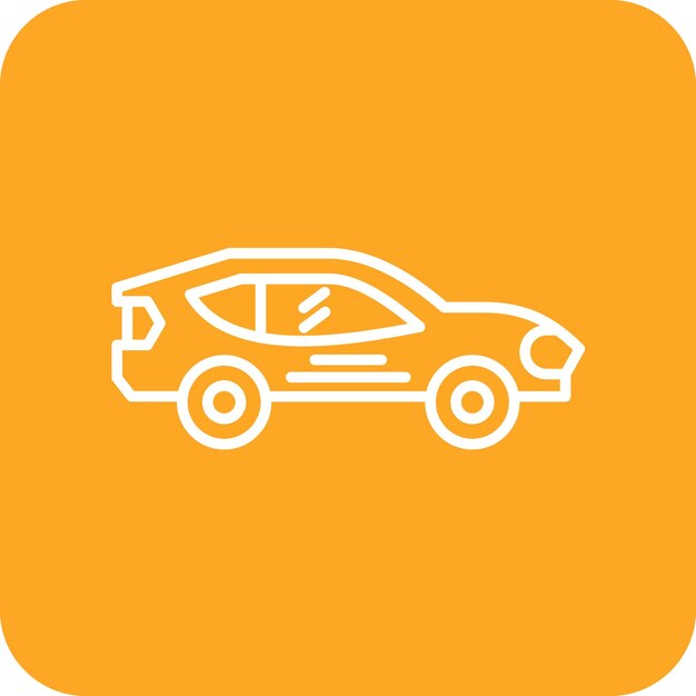 Imagen vectorial de icono de coche de carreras Se puede usar para carreras de autos