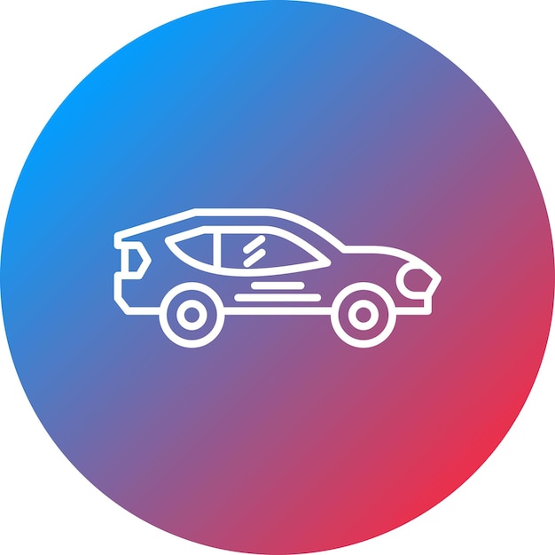 Imagen vectorial de icono de coche de carreras Se puede usar para carreras de autos