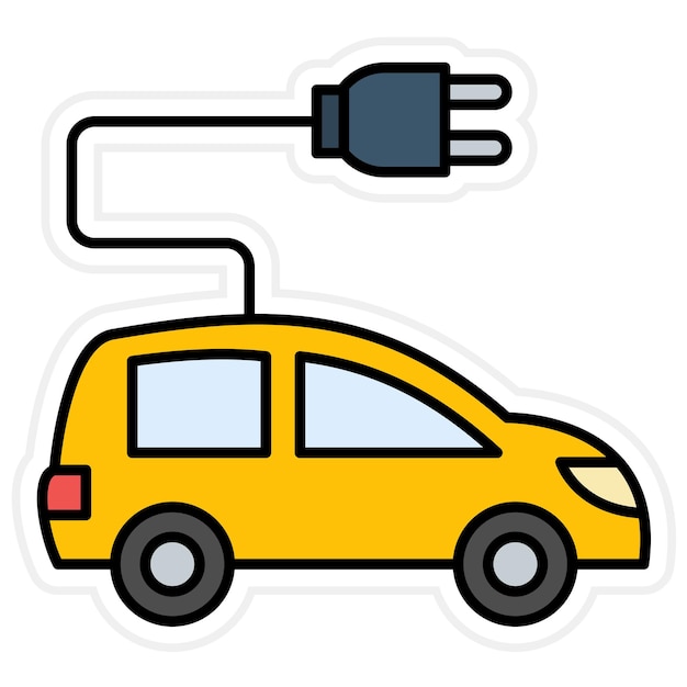 Imagen vectorial del icono del coche ecológico Se puede utilizar para Ecología