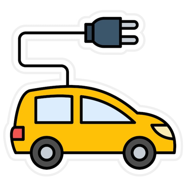 Vector imagen vectorial del icono del coche ecológico se puede utilizar para ecología