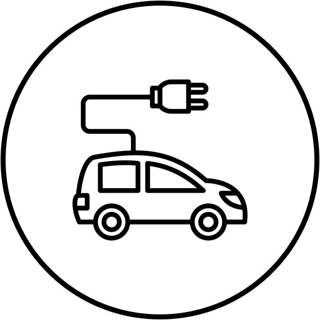 Imagen vectorial del icono del coche ecológico Se puede utilizar para Ecología