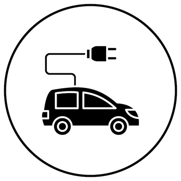 Imagen vectorial del icono del coche ecológico Se puede utilizar para Ecología