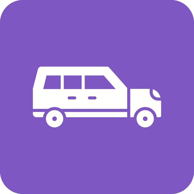 Imagen vectorial del icono del coche familiar Se puede utilizar para la vida familiar