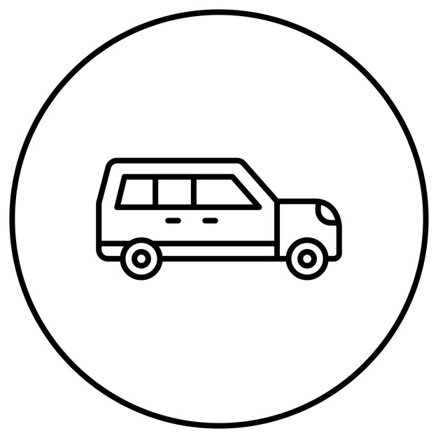 Imagen vectorial del icono del coche familiar Se puede utilizar para la vida familiar
