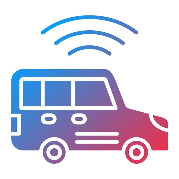 Imagen vectorial de icono de coche inteligente Se puede utilizar para Internet de las Cosas
