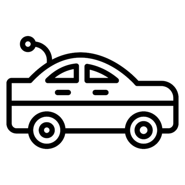 Imagen vectorial de icono de coche de juguete Se puede usar para Baby Shower