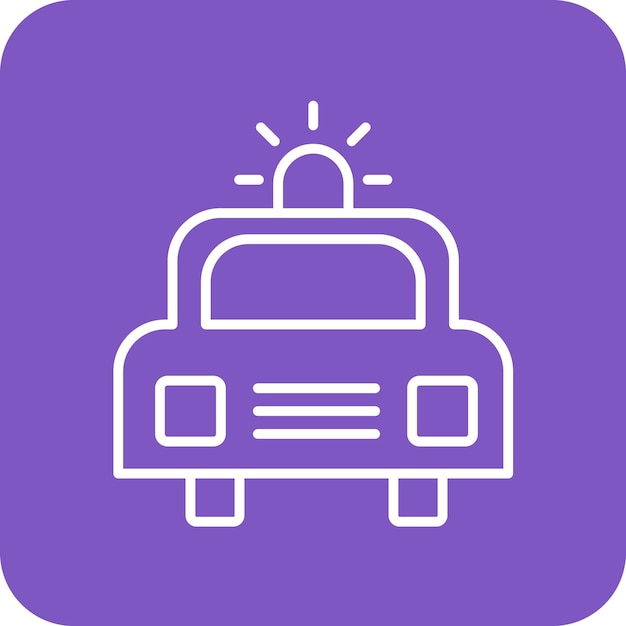 Imagen vectorial del icono del coche de la policía Se puede usar para la policía
