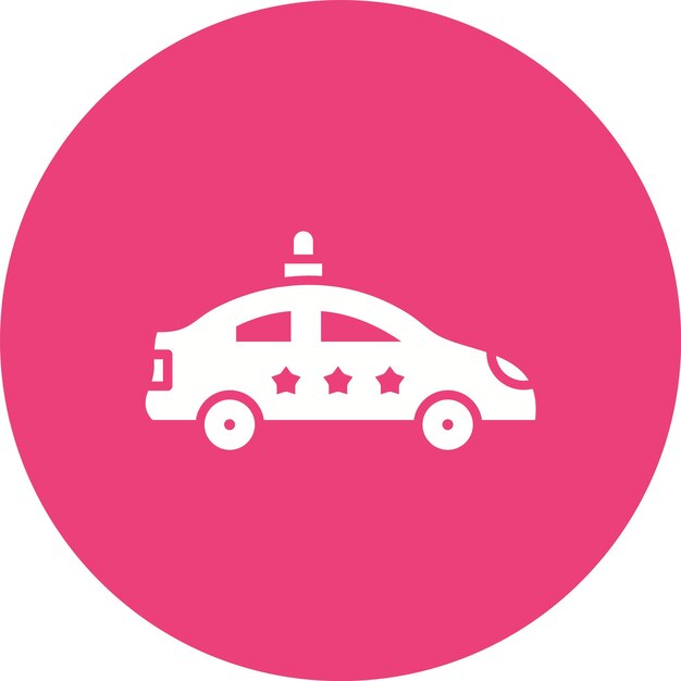 Imagen vectorial del icono del coche de la policía Se puede utilizar para los elementos de la ciudad