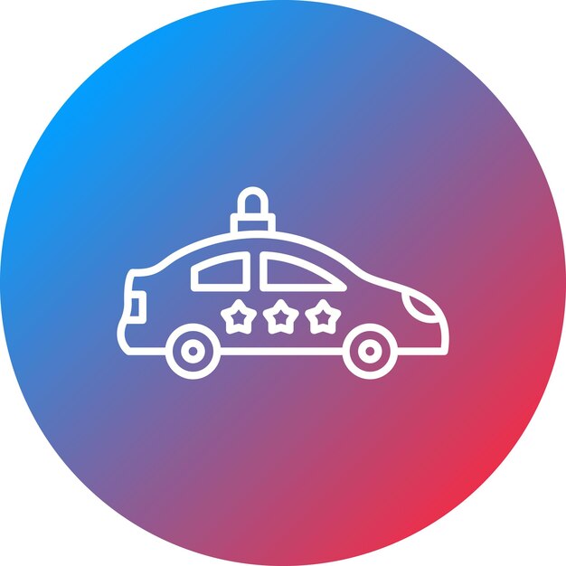 Imagen vectorial del icono del coche de la policía Se puede utilizar para los elementos de la ciudad