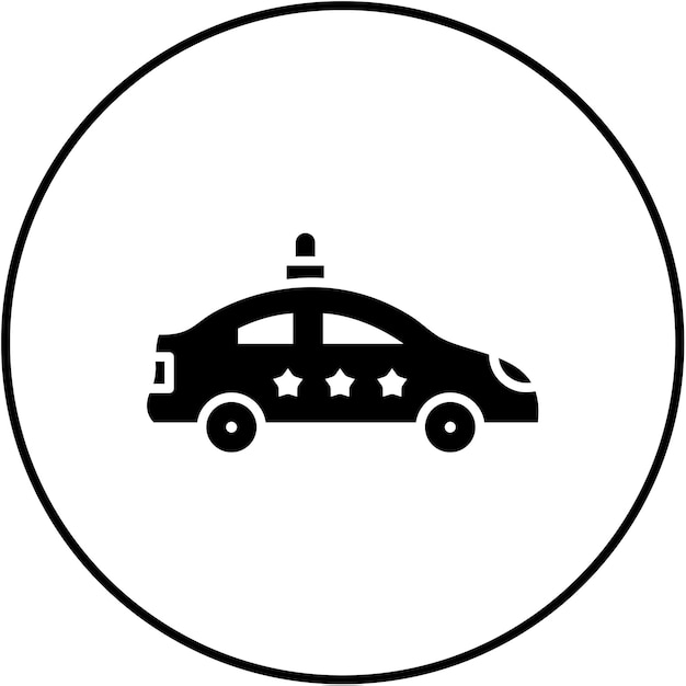 Imagen vectorial del icono del coche de la policía Se puede utilizar para los elementos de la ciudad