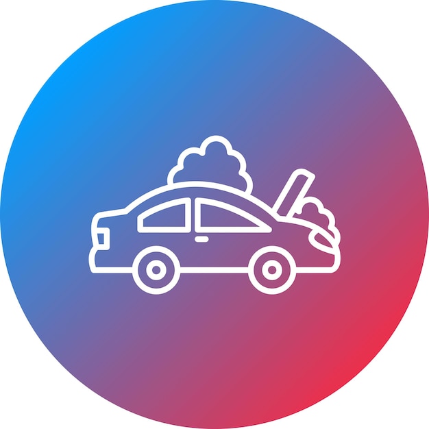 Imagen vectorial de icono de coche roto Se puede utilizar para la reparación de coches