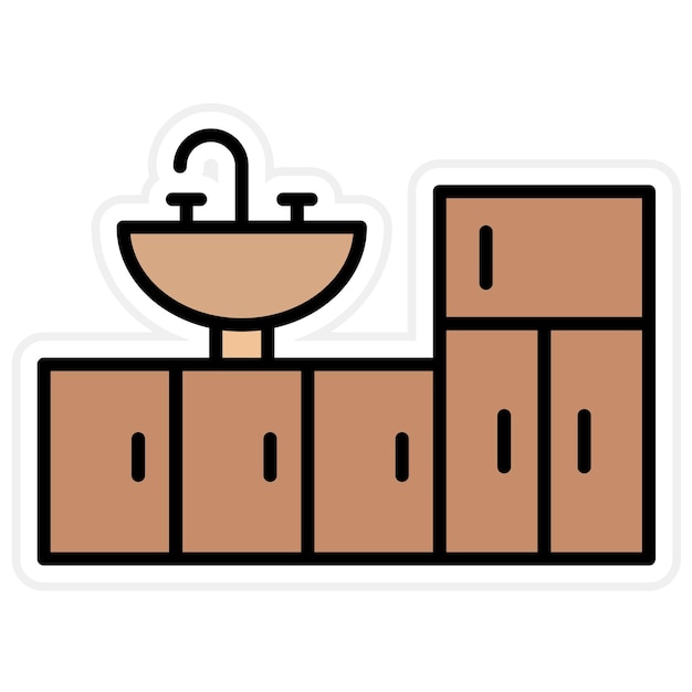Imagen vectorial del icono de la cocina Se puede utilizar para mejoras en el hogar
