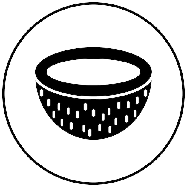 Imagen vectorial del icono del coco Se puede usar para Coastline