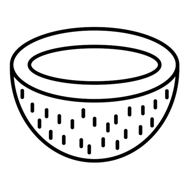 Imagen vectorial del icono del coco Se puede usar para Coastline