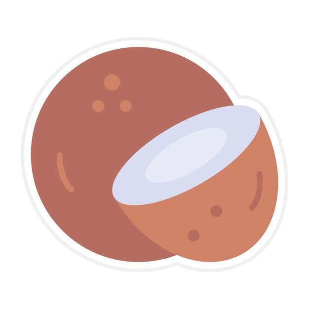Imagen vectorial del icono del coco Se puede usar para el verano