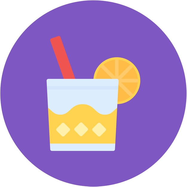 Imagen vectorial del icono del cóctel de Caipirinha Se puede usar para Festa Junina