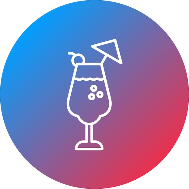 Imagen vectorial de icono de cóctel Se puede usar para bebidas