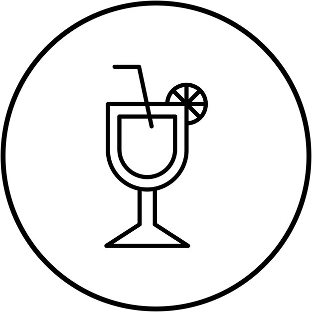 Imagen vectorial de icono de cócteles Se puede usar para fiestas y celebraciones