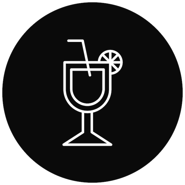 Imagen vectorial de icono de cócteles Se puede usar para fiestas y celebraciones