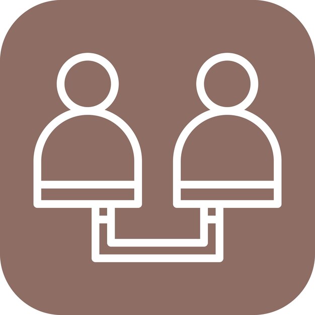 Imagen vectorial del icono de codependencia Se puede usar para la adicción