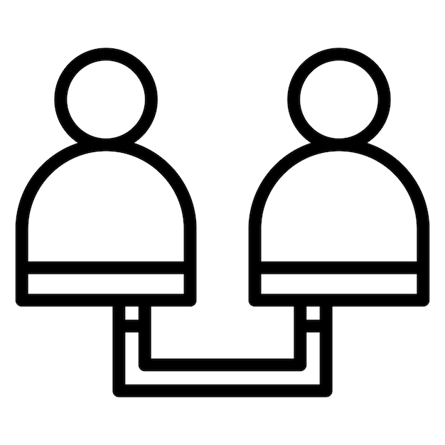 Imagen vectorial del icono de codependencia Se puede usar para la adicción