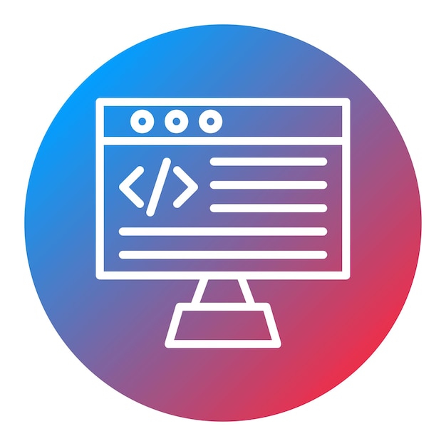 Imagen vectorial de icono de codificación Puede utilizarse para la realidad aumentada