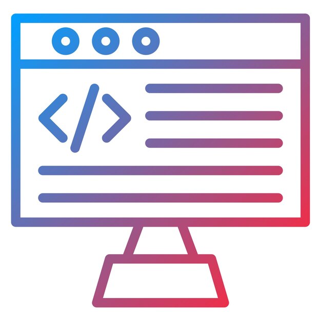 Imagen vectorial de icono de codificación Puede utilizarse para la realidad aumentada