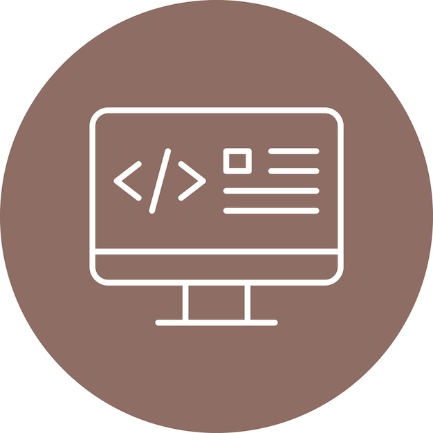 Vector imagen vectorial de icono de codificación web se puede utilizar para alojamiento web