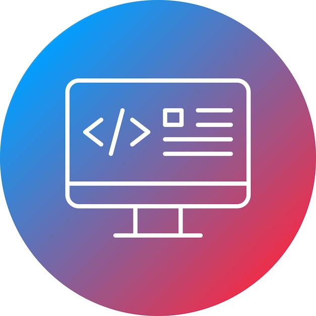 Imagen vectorial de icono de codificación web Se puede utilizar para alojamiento web