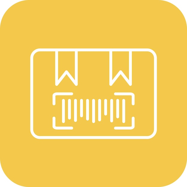 Imagen vectorial del icono de código de barras del paquete Se puede utilizar para la entrega y la logística