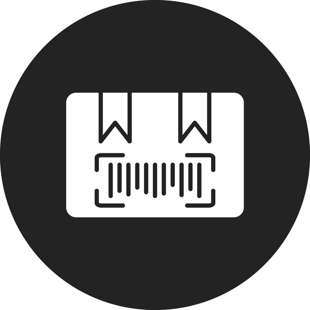 Imagen vectorial del icono de código de barras del paquete Se puede utilizar para la entrega y la logística
