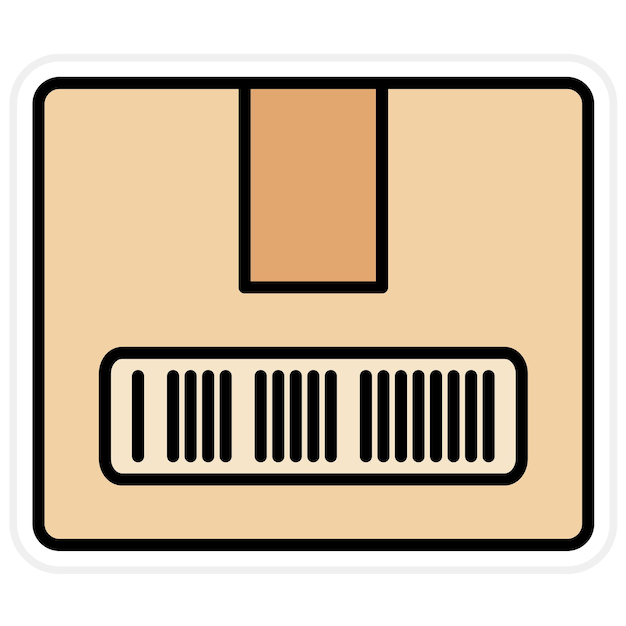 Imagen vectorial del icono de código de barras Puede utilizarse para la logística
