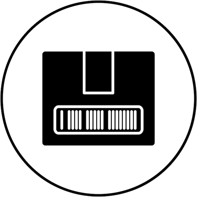 Imagen vectorial del icono de código de barras Puede utilizarse para la logística