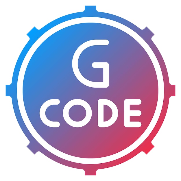 Imagen vectorial de icono de código G Puede utilizarse para impresión 3D