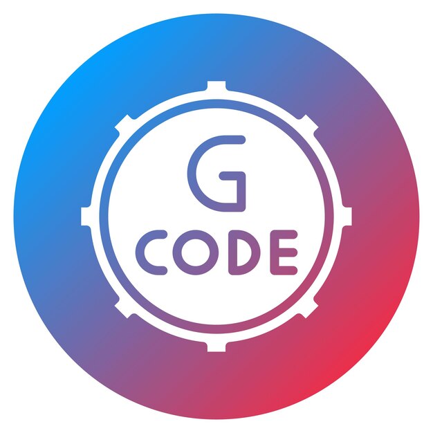 Imagen vectorial de icono de código G Puede utilizarse para impresión 3D