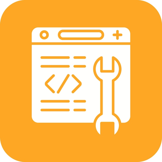 Imagen vectorial de icono de código de ingeniería Puede utilizarse para el análisis de datos