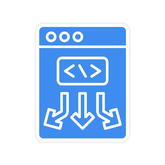 Imagen vectorial de icono de código bajo Se puede usar para No Código