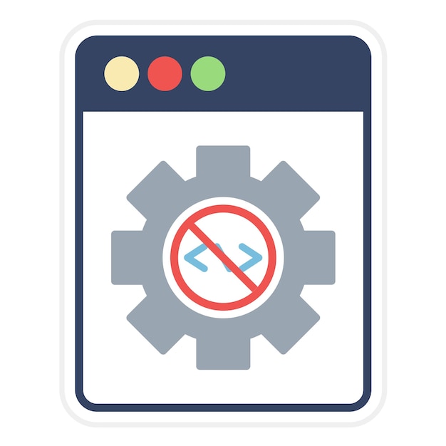 Imagen vectorial de icono sin código Puede utilizarse para sin código