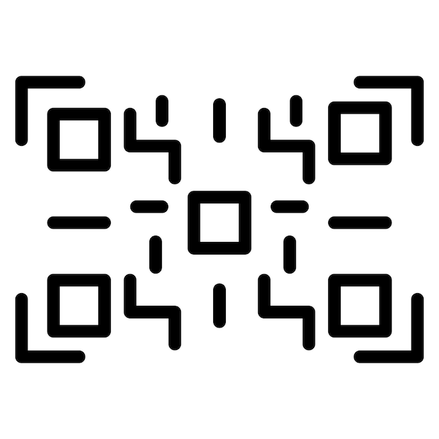 Imagen vectorial de icono de código QR Se puede utilizar para fabricación y distribución