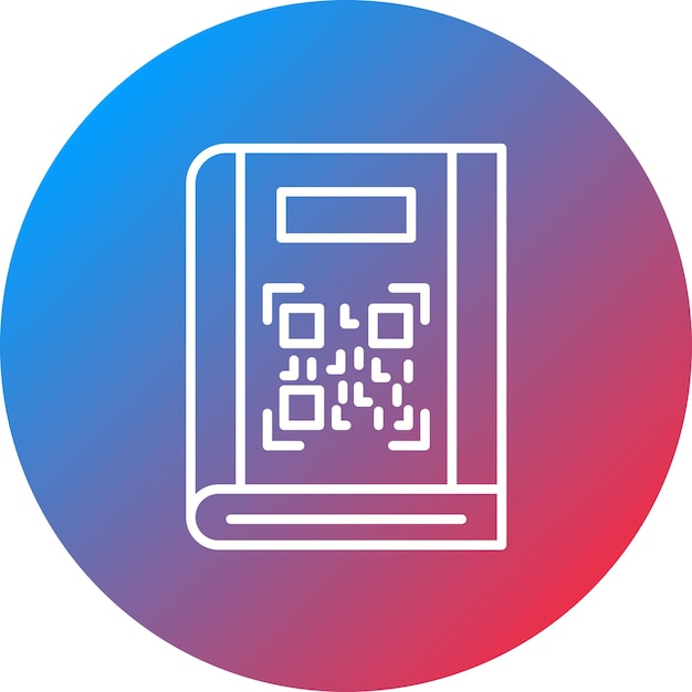 Imagen vectorial de icono de código QR Puede utilizarse para la biblioteca